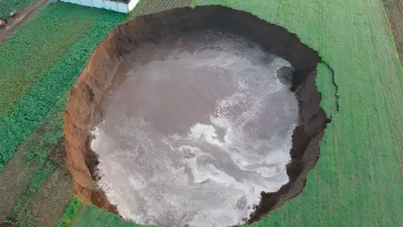 Socavón en Puebla
