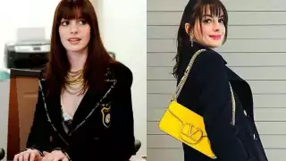 Anne Hathaway recrea icónico look de “El diablo viste a la moda” más de 15 años después