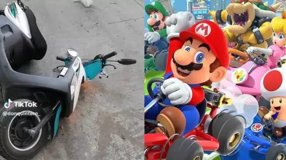 Su accidente fue comparado con el juego de Mario Kart Su accidente fue comparado con el juego de Mario Kart