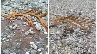 La estructura reapareció sobre el río Santa Catarina (Especial)