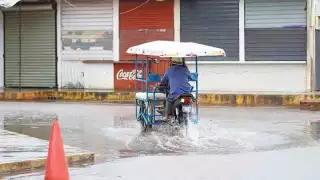 Se interrumpió momentáneamente el suministro de energía eléctrica y de telefonía. Foto: Pedro Cauich.