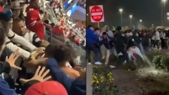 Los aficionados de los Cowboys se agarraron a golpes entre ellos