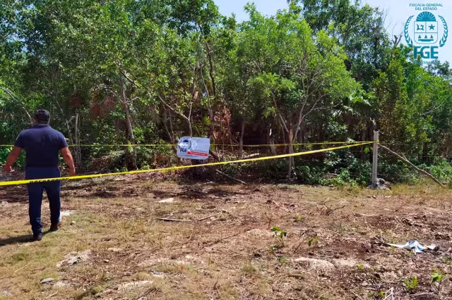 El predio fue asegurado y posteriormente se colocaron sellos y cintas de acordonamiento
