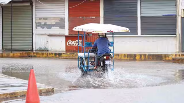 Se interrumpió momentáneamente el suministro de energía eléctrica y de telefonía. Foto: Pedro Cauich.