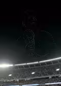Drones despiden a Messi