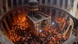 La tumba de Jesús es un recinto visitado durante esta temporada. Foto: AFP