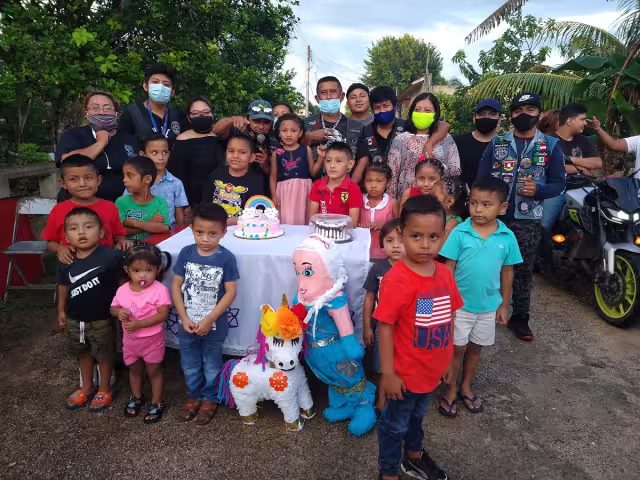 La pequeña Génesis Alcocer en su cumpleaños número cinco