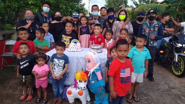 La pequeña Génesis Alcocer en su cumpleaños número cinco