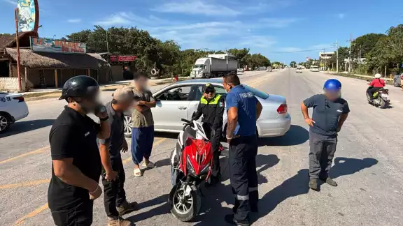 La lesionada fue trasladada al hospital por paramédicos