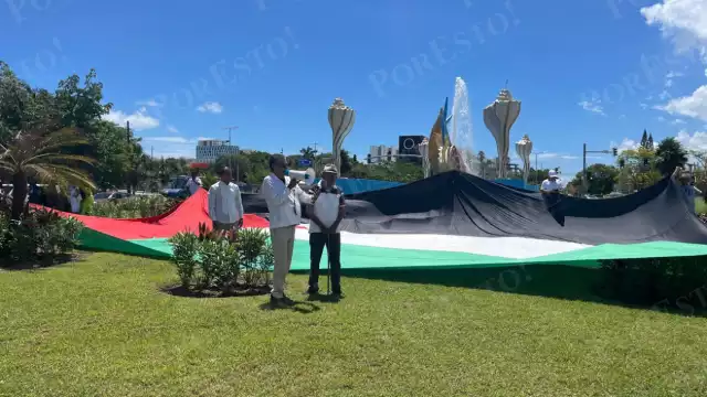 Los manifestantes debido a lo que ocurre en Gaza, aseguraron, “solo Israel dispara”