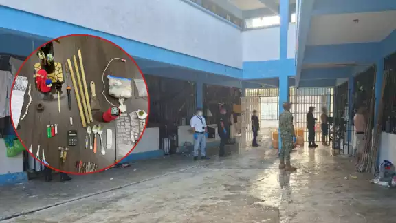 Todo lo encontrado fue puesto a disposición del Ministerio Público en la FGE, con el fin de conocer la manera en la que los objetos fueron ingresados Todo lo encontrado fue puesto a disposición del Ministerio Público en la FGE, con el fin de conocer la manera en la que los objetos fueron ingresados