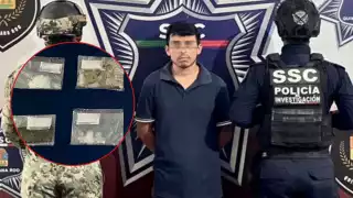 Elementos de la Policía Estatal detuvieron a Luis Lisandro “N" presunto implicado en delitos Contra la Salud en Cancún