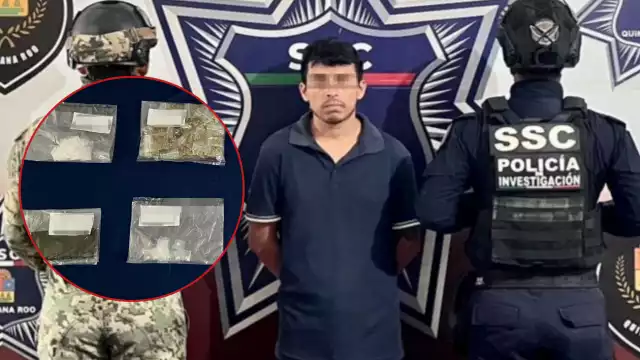 Autoridades aseguraron 81 bolsitas de plástico transparente con dosis de marihuana, cristal y piedra