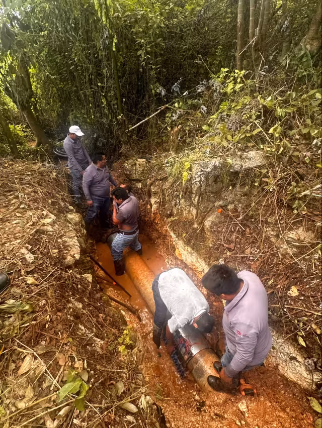 Fuga fue detectada tras reportes de baja presión en la colonia Francisco May