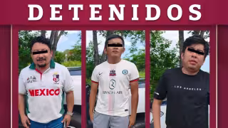 Detienen a tres personas en Tenabo con cartuchos y presunta droga