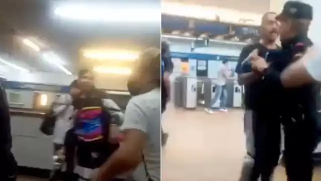 Vagoneros del Metro CDMX pelean en la estación Panteones