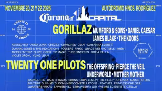 Corona Capital 2026: revelan cartel oficial con Gorillaz, The Strokes y Twenty One Pilots