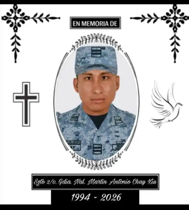 El cuerpo del Sargento Segundo Martín Alfonso Chay Xiu arribe a Campeche durante la tarde-noche