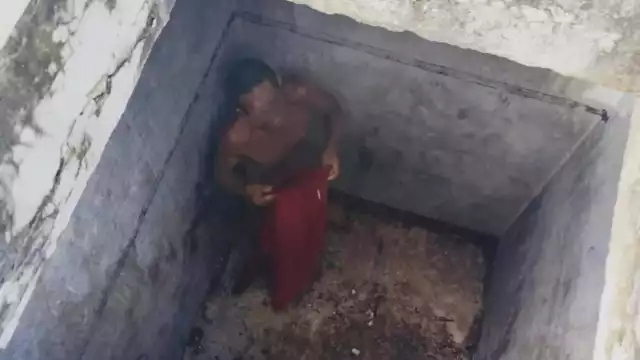 El individuo pidió a gritos  ayuda para ser auxiliado.