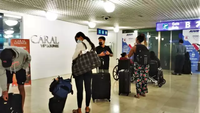 Algunas personas intentaron acudir al módulo de pruebas que se encuentra en el aeropuerto