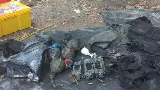 El arsenal fue asegurado por personal de la Guardia Nacional y Ejército Mexicano