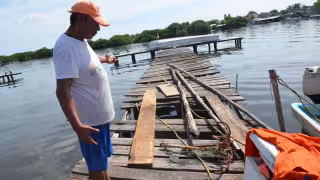 El Puerto de Abrigo cuenta con 121 muelles de madera, los cuales no reciben mantenimiento desde hace 15 años. Foto: Fernando Kantún