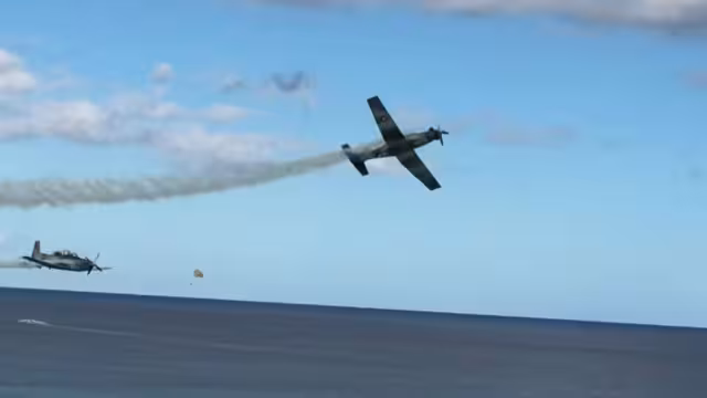 Algunos espectadores compartieron en redes sociales imágenes y videos de los aviones volando en formación