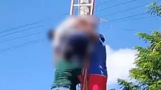 El empleado del Ayuntamiento de Conkal fue hospitalizado.