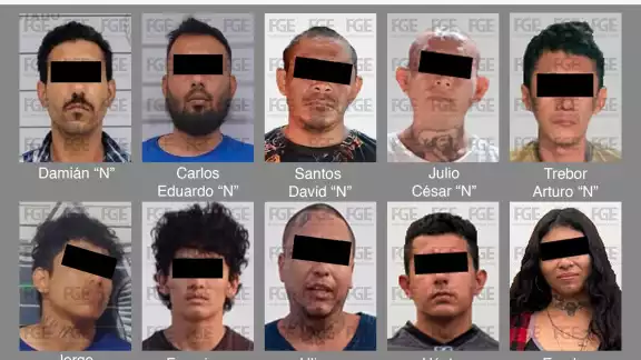 La FGE dio a conocer a las 10 personas vinculadas por narcomenudeo.