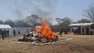 Fiscalía incinera más de 100 kilos de drogas aseguradas en Yucatán