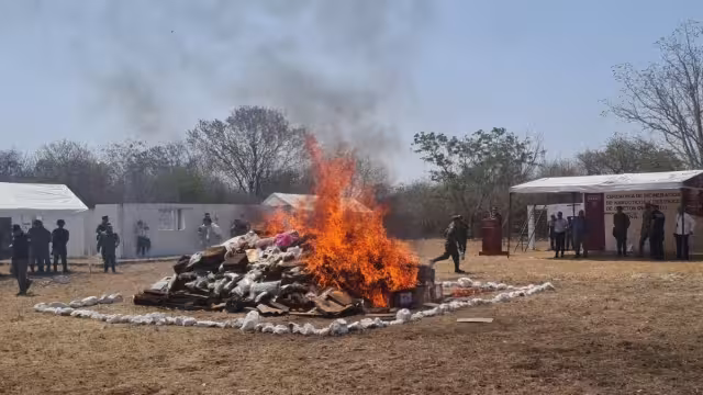 Las drogas fueron incineradas en el Campo Militar de la 42 Sur de Mérida