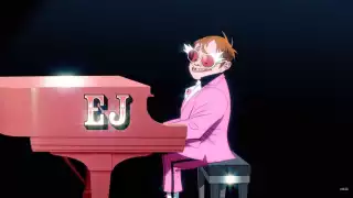 La colaboración se dio como parte de la admiración que Elton John le tiene a la banda animada Foto: Youtube Gorillaz