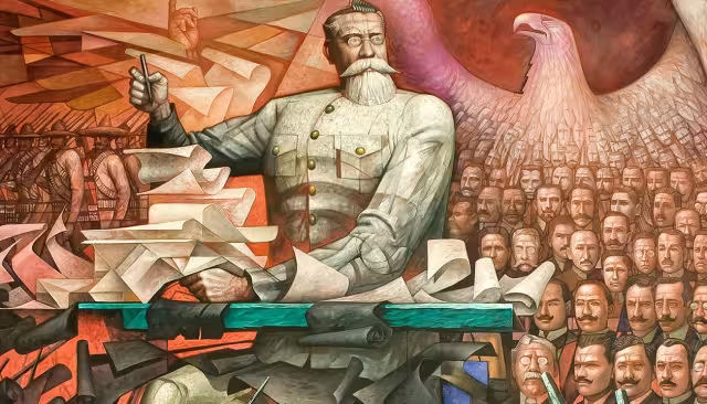 Mural Constitucio´n de 1917. Jorge Gonza´lez Camarena. Foto: MNH-INAH