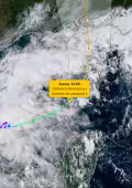 Se confirmó la formación oficial de la depresión tropical Nueve en el suroeste del Golfo de México.