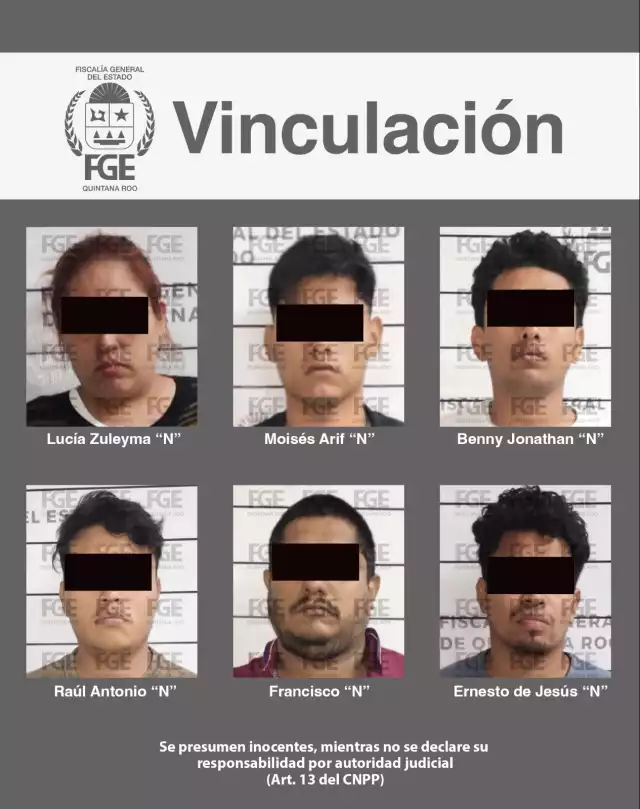 Los seis detenidos fueron vinculados a proceso.