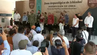 AMLO  inaugura la zona arqueológica de Ichkabal en Bacalar, Quintana Roo: EN VIVO