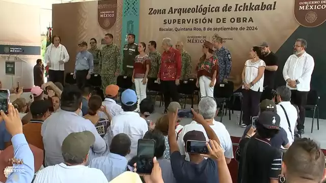 AMLO y Claudia Sheinbaum encabezan la ceremonia de inauguración en Bacalar