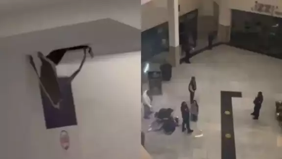 La mujer se encontraba junto a las escaleras en el tercer piso, en el momento en que el piso cedió y se desplomó La mujer se encontraba junto a las escaleras en el tercer piso, en el momento en que el piso cedió y se desplomó