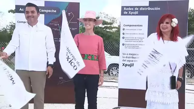 Claudia Sheinbaum arranca el Acuaférico de Campeche en Chiná