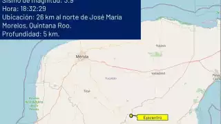 Sismo fue en Quintana Roo, no en Yucatán: Gobierno del Estado