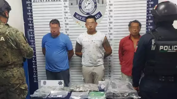 Luis, José y Atilano, fueron detenidos en la colonia Luis Donaldo Colosio en Playa del Carmen Luis, José y Atilano, fueron detenidos en la colonia Luis Donaldo Colosio en Playa del Carmen