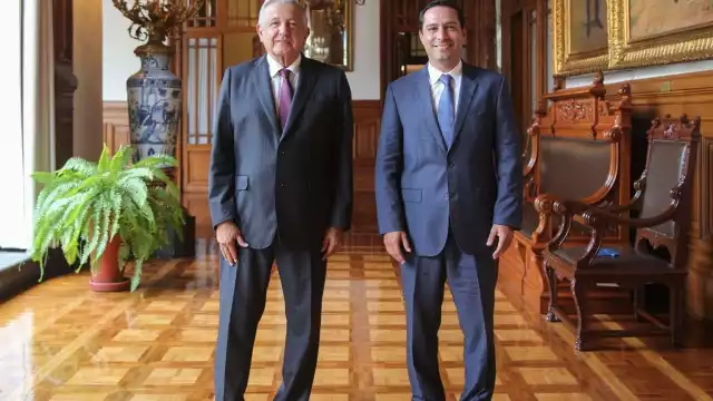 La reunión entre AMLO y Vila Dosal fue en Palacio Nacional