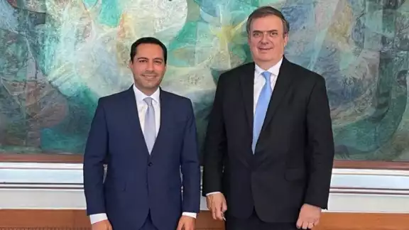 Mauricio Vila, gobernador de Yucatán, se reunió con el titular de la Secretaría de Relaciones Exteriores, Marcelo Ebrard