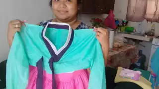 Mostró su hanbok traje típico de Corea, y recordó varias de las comidas tradicionales del país.