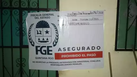 La casa en Felipe Carrillo Puerto quedó a disposición de la Fiscalía General de Quintana Roo y la Policía Estatal La casa en Felipe Carrillo Puerto quedó a disposición de la Fiscalía General de Quintana Roo y la Policía Estatal