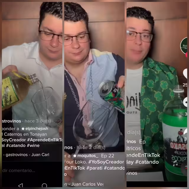 Cata con las diferentes bebidas