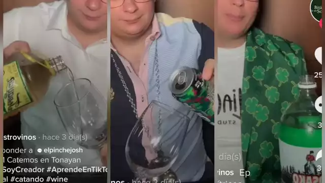 Cata con las diferentes bebidas