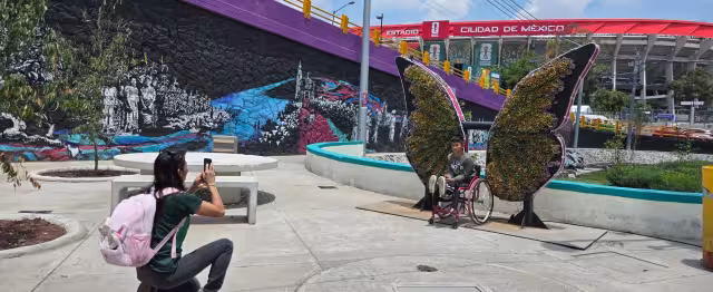 Son dos puntos diferentes para tomarte la foto.