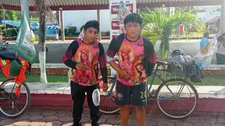 Yeremi Canul y Jesús Cauich, los primeros jóvenes peregrinos yucatecos que llegaron a Kantunilkín