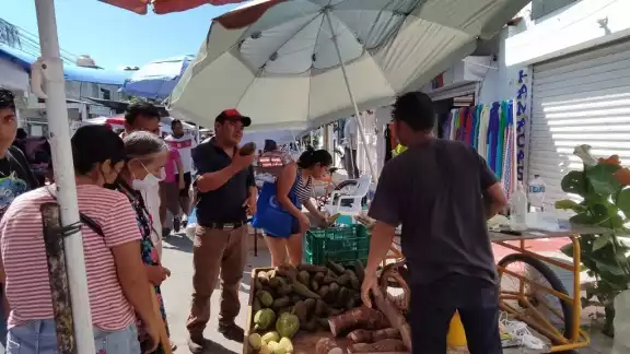 En el tianguis de Luis Donaldo Colosio tiene gran presencia de vendedores chiapanecos. Foto: Yolanda Aldana